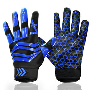Gants récepteurs de football américain professionnels personnalisés en microfibre collante durable, respirante et légère - Product Image 1