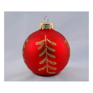 Assorted <b>Red</b> and Gold 6cm Christmas Tree Ball Plastic Santa Claus Ornament TE191617 for Festive Decorations - Product Image 2