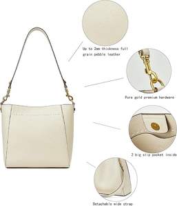 Sacs fourre-tout seau pour femmes avec un design en cuir avec sacs à main et sac à bandoulière avec une large sangle amovible - Product Image 3