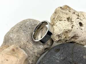 Anillo de acero inoxidable de grado industrial con hoja de titanio Durable Boda y compromiso DIY por el fabricante de cuchillos para mujeres y hombres - Product Image 6