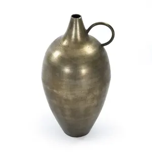 Vase en fer artisanal moderne et artistique, design côtier, écologique, de haute qualité, vase à fleurs de table, espaces de vie élégants, fini - Product Image 3