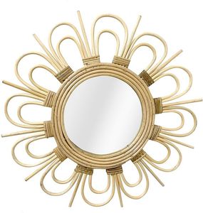 Nuevos estilos, superventas, 2025, espejo, flor de ratán, bucle de mimbre para decoración del hogar, decoraciones tejidas a mano para el hogar de lujo - Product Image 4