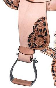 Silla de Montar Occidental Portátil de Alta Calidad en Oferta, Asiento de Cuero de Gamuza Negra Resistente y Duradero, con Brida y Pechera Occidentales a Juego - Product Image 4