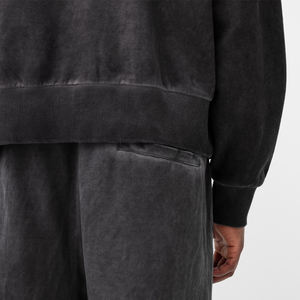 Pull Logo personnalisé unisexe graphique goutte épaule épaisse polaire de haute qualité surdimensionné noir poids lourd 100% coton à capuche - Product Image 5