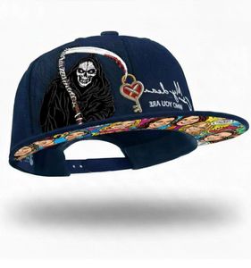 My Dear Who You Are Embroidered <b>Snapback</b> <b>Cap</b> Unisex 6 Panel Canvas Baseball Hat Adjustable Blue Streetwear Outdoor Fashion OEM - Product Image 4