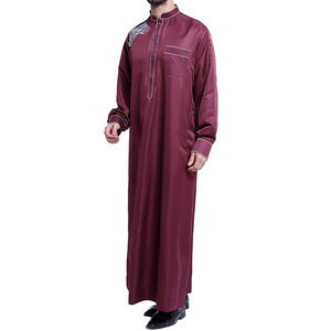 Custom Embroidered Jubbah Islamic Clothing Long Sleeve <b>Men</b> <b>Thobe</b> Arab Jubba Hot Selling Jubba Muslim Saudi Arab Daffah - Product Image 3