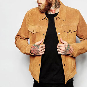 Nouveautés Prix de gros Haute qualité Veste en cuir pour homme Coupe ajustée Confortable Toile devant respirante Écologique - Product Image 1