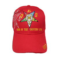 Casquette de baseball 100 % coton avec visière incurvée style Dobby, motif lettres logo personnalisé, pour Loge Maçonnique, motif Shadow, Commande Étoile Orientale Courante