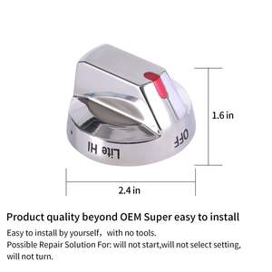 5 Pack Replacement Range Oven <b>Stove</b> Top Burner Control Dial Knob DG64-00473A Compatible Parts for Household Ovens - Product Image 3