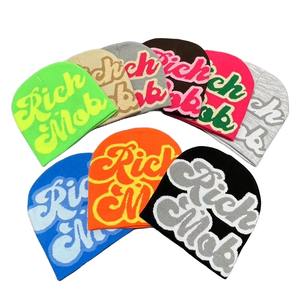 Vente en gros Bonnet Jacquard Personnalisable Logo Imprimer Street Wear Hiver Chaud Sans Manchette Y2K Chapeau - Product Image 6