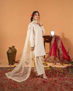 Haut de travail à paillettes brodé indien et pakistanais Patiyala Sharara avec Dupatta au prix le plus bas vêtement ethnique Farshi Salwar Kameez - Product Image 2