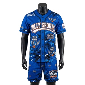 Men's Baseball Short <b>Set</b> Premium Polyester Mesh Breathable Blue Panel Design Sublimation CustomLogo Teamwear short <b>set</b> for men's - Product Image 1