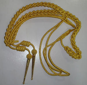 Venta al por mayor de fábrica Color sólido trenzado Requisito de cliente Logo Uniforme Cordones Aiguillettes - Product Image 6