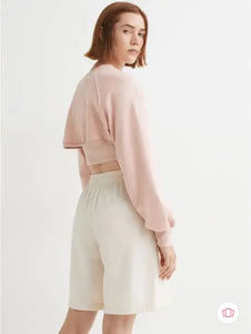 Pull à col rond pour femmes Pulls en tricot Sweatshirts d'hiver Sweat-shirt à col rond en polaire avec logo personnalisé - Product Image 4