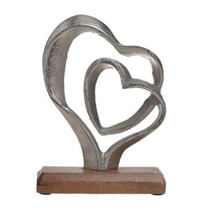 Escultura Decorativa con la Palabra 'HOME', Tipografía de Aluminio Hecha a Mano con Base de Madera Sólida, Adorno Minimalista para Mesa de Salón - Product Image 4