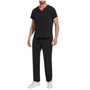 2025 nuevo estilo ropa de trabajo poliéster Spandex elástico logotipo personalizado uniformes de Hospital Unisex batas de laboratorio médico conjunto de uniforme - Product Image 2