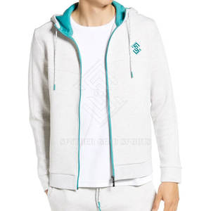 Sweat-shirts à capuche décontractés d'hiver pour hommes grande taille, fermeture éclair, tissu polaire de haute qualité en stock - Product Image 2