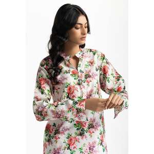 Conjunto de Dos Piezas Estampado de Algodón y Viscosa KST-43358, Top y Pantalón de Chifón Elegantes para Uso Diario - Product Image 3