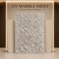 Panneau mural décoratif en PVC MORLENX, texture rocheuse marron gris, pour revêtement mural intérieur commercial
