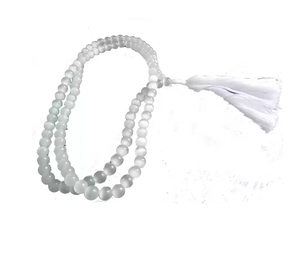 Pierre mala perles de sélénite guérison naturel mala cristal collier perles 108 pierres précieuses naturelles cristal mala grossistes - Product Image 2