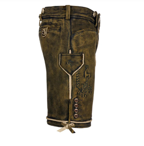 2025 nouveauté Style bavarois hommes haute qualité chèvre daim cuir Lederhosen Slim Fit séchage rapide-Octoberfest - Product Image 3