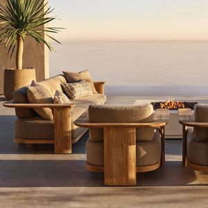 เก้าอี้โซฟาเดี่ยวขายดีทำจากไม้สักสไตล์โมเดิร์นสำหรับใช้งานกลางแจ้งซึ่งดีและป้องกันปลวก - Product Image 5