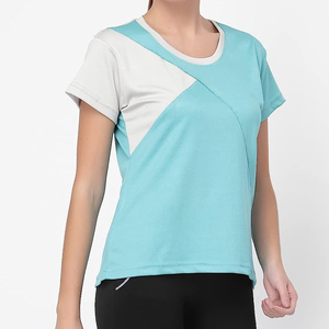 Camiseta para correr de verano para mujer de la mejor calidad, camiseta informal de entrenamiento de algodón con diseño de Yoga formal de manga corta - Product Image 2