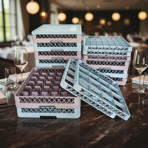 Stackable 16/25/36/49-Panel Mesh Plastic Glass Wine <strong>Rack</strong> PP Assembled <strong>Cup</strong> Frame <strong>Cups</strong> Basket For Restaurant Bar Hotel Factory - Product Image 1