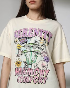 Camiseta de Manga Corta Extra Grande para Mujer, con Hombros Caídos, Logotipo Personalizado de Primera Calidad, Gruesa, 240 GSM, 100% Algodón, Diseño Casual con Cuello Redondo - Product Image 4