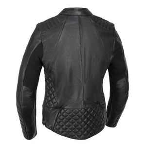 Veste de moto en cuir noir véritable pour cavaliers avec des rayures rouges Blouson de moto en cuir de piste protégé CE blindé pour hommes - Product Image 5