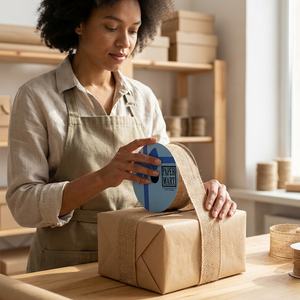 Cinta Decorativa Ecológica de Yute de Colores, Rollo de Cinta de Satén y Lino de Lujo para Envolver y Empaquetar Regalos - Product Image 3