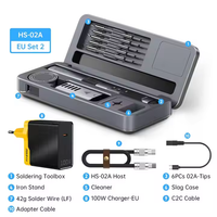 Fer à souder intelligent FNIRSI HS-02 100W, chauffage rapide PD, kit d'outils de soudage électrique portable pour la réparation électronique