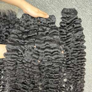 Meilleure qualité cheveux vierges bouclés cambodgiens 100% cheveux humains Super Double dessiné Machine Double trame extension de luxe - Product Image 2