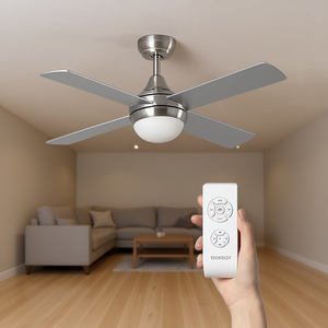 Ventilateur de plafond LED Nickel 110 cm avec lumière - Product Image 3