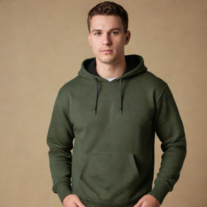 100% coton biologique décontracté pull à capuche surdimensionné pour hommes nouveau Design Style d'hiver fabriqué au Pakistan - Product Image 6