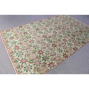 Turkish Rug, 5.7x9.6 ft Vintage Rug, <b>Red</b> Southwestern <b>Wool</b> Rug - Product Image 2