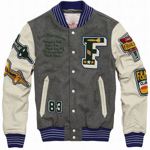 Varsity <b>Jacket</b> Wool & Leather Sports Varsity <b>Jacket</b> Unisex Varsity <b>Jackets</b> <b>White</b> Cow Leather Sleeves LatterMan - Product Image 5