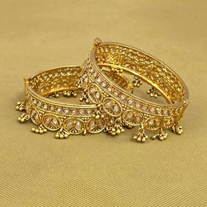 Bracelets ouvrables antiques avec placage à l'or Exportateur de bijoux faits main en Inde - Product Image 1