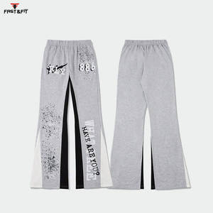 2025 Top tendance personnalisation Logo Jogging haute qualité extérieur mode impression numérique évasé pantalons pour hommes - Product Image 3