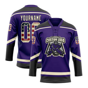 Maillots de hockey sur glace respirants imprimés par sublimation professionnels sur mesure en gros avec des couleurs - Product Image 5