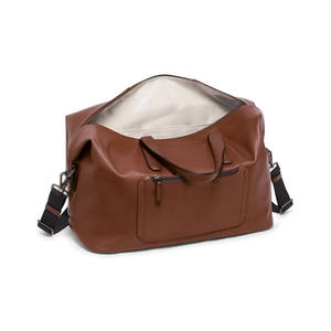 Bolsa de Viaje de Fin de Semana Personalizada para Mujer, de Cuero Genuino, Plegable, con Paneles, Casual, con Correa Ajustable y Cierre de Cremallera a la Moda - Product Image 2