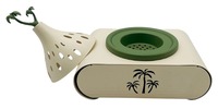 Brûleur de Bakhoor au design arabe moderne, couvercle en forme de palmier vert, Mabkhara, porte-encens Oud du Moyen-Orient, décoration, cadeau, usage domestique