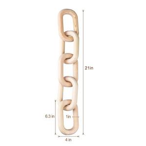 Escultura Decorativa Hecha a Mano con Detalles Indios, Tema de Amor, Madera de Mango y Pino, Cadena de Eslabones, del Estado de Uttar Pradesh, para Mesa - Product Image 2