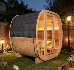 Installation rapide, 10 % de réduction sur la cabine de sauna à vapeur pour la récupération après l'entraînement, sauna en bois massif haute résistance pour le soutien cardiovasculaire - Product Image 1