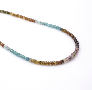 สร้อยคอลูกปัดทัวร์มาลีนหลายสีธรรมชาติที่สง่างามสำหรับผู้หญิงเครื่องประดับแฟชั่นทำด้วยมือขายส่ง - Product Image 4