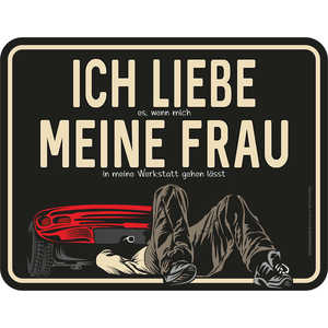 Letrero de boda de metal personalizado con la frase 'I Love My Wife' - Expresión de amor - Product Image 1