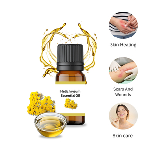 Aceite Esencial de Helichrysum 100% Puro, Natural y Orgánico - Aceite Destilado al Vapor de Hojas de Helichrysum Italicum, Blanqueador con Aroma a Limón, 2 kg a Granel - Product Image 1