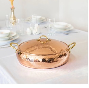 Copper hotpots are the heart of communal, <b>slow</b>-cooked meals beautifully crafted by BRUSHSTROKE BLISS From India - Product Image 1