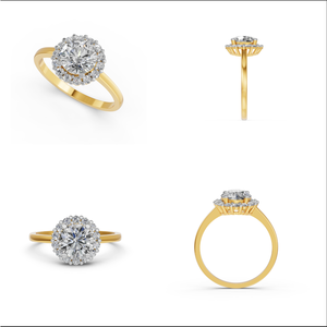 Anillo de bodas de oro sólido de 10 quilates para mujer con 1.84Cts VS Clarity EF Color Lab Grown Cut Diamond para fiestas de compromiso Regalo de joyería - Product Image 2