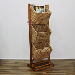 Handmade Seagrass Rope and Water Hyacinth Weaving <b>Storage</b> <b>Rack</b> Artex Dong Thap Factory's Handicraft Utility <b>Rack</b> - Product Image 6